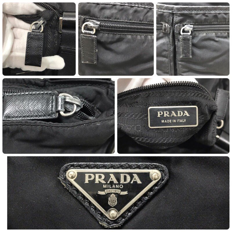 PRADA プラダ ナイロン メッセンジャーバッグ ブラック カジュアル ビジネス ショルダーバッグ 【中古品】 U2311R26_画像8