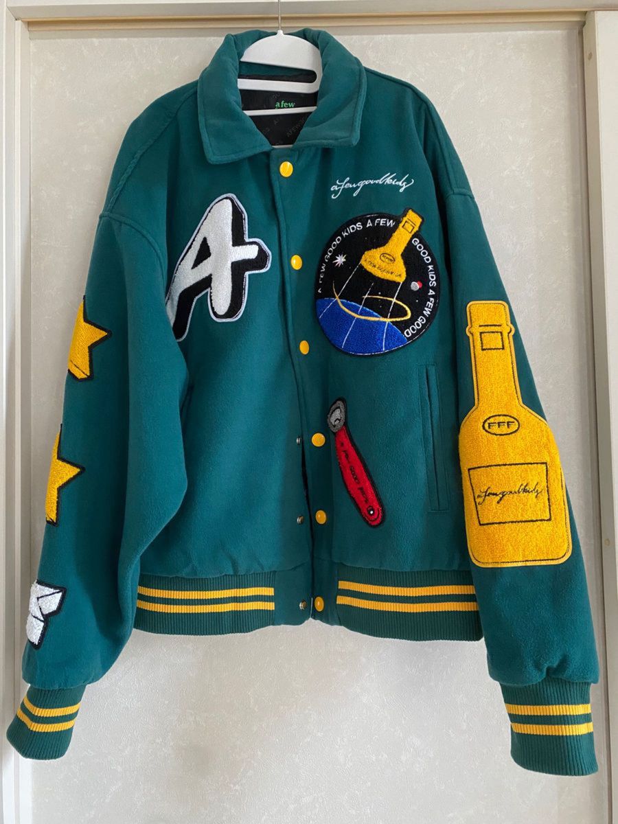 a few good kids AFGK ラッパー スタジャン ジャケット 宇宙デザイン ロケット柄 JACKET ストリート a few good kids AFGK ラッパー スタジャン ジャケット 宇宙デザイン ロケット柄 JACKET ストリート