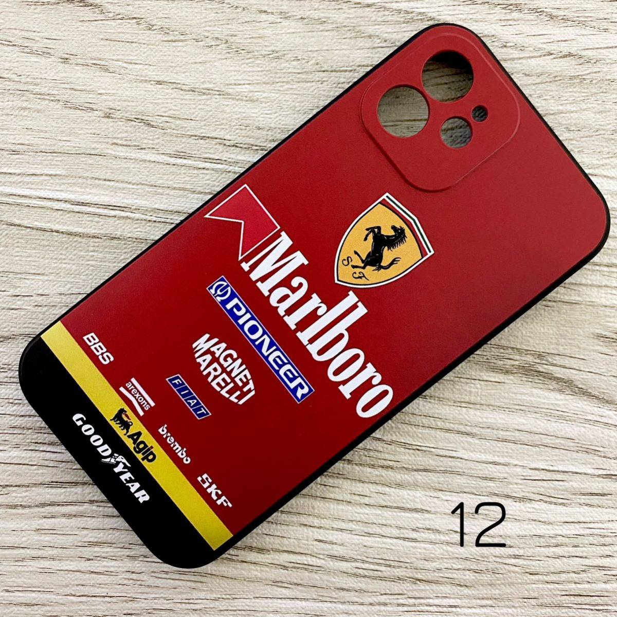 マールボロ フェラーリ iPhone 12 ケース F1 Ferrari マルボロ プロスト アレジ シューマッハ スマホ_画像1