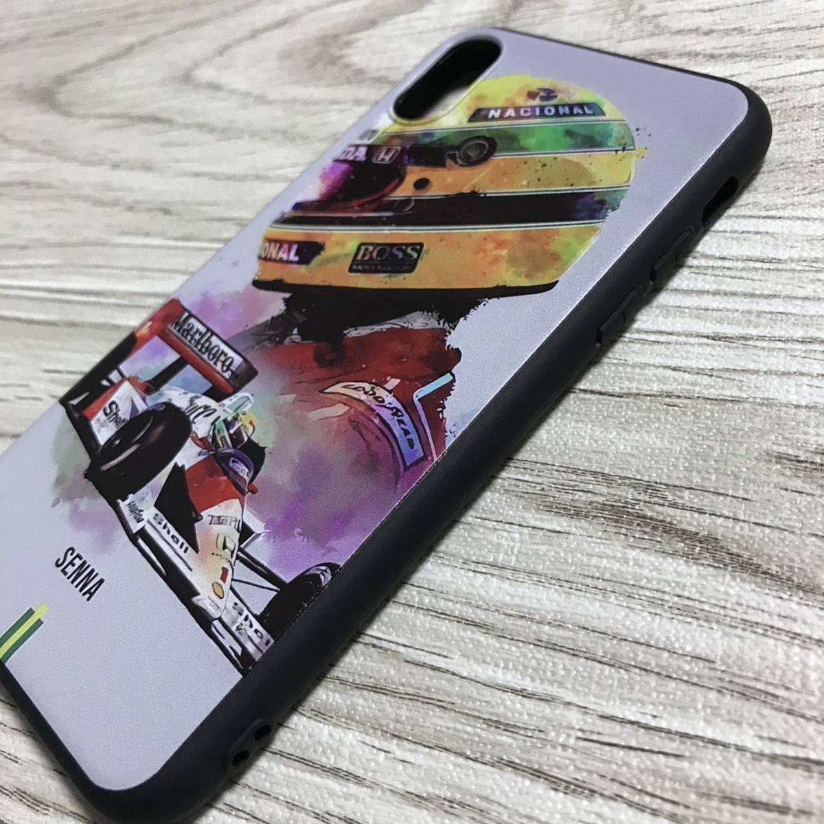  i-ll тонн * Senna искусство iPhone X / XS кейс F1 McLAREN Honda McLaren Honda смартфон 