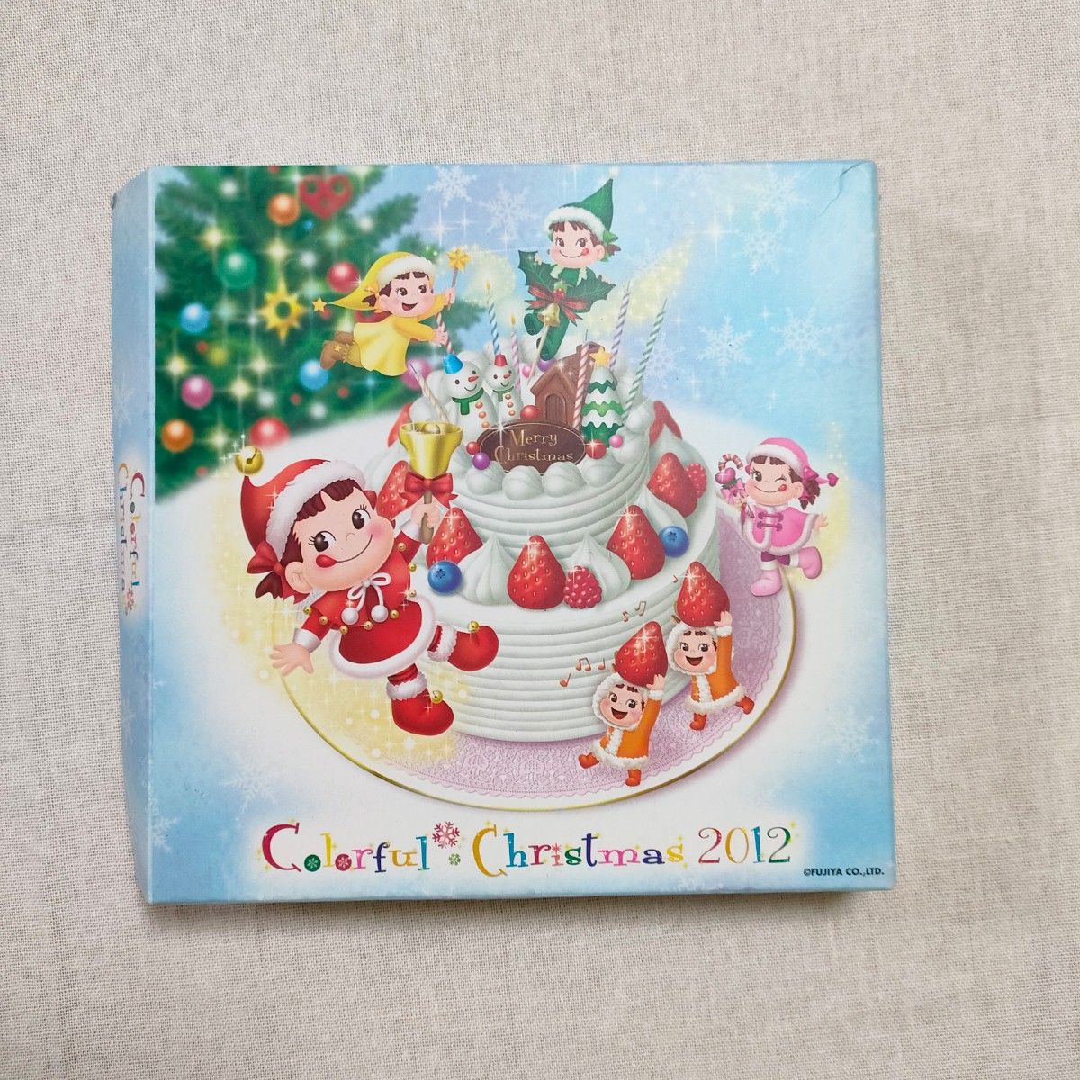 不二家 ペコちゃん 2012クリスマスケーキ皿 プレート 絵皿 不二家 ペコちゃん 2012クリスマスケーキ皿 プレート 絵皿