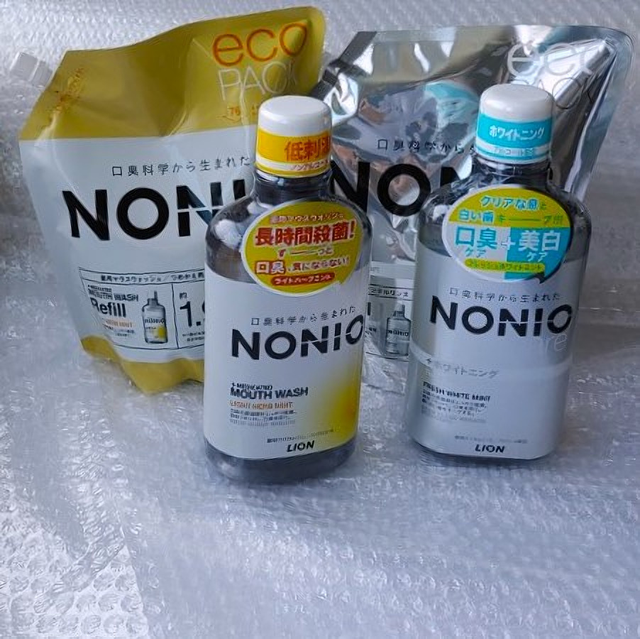 NONIOノニオ マウスウォッシュライトハーブミント本体600ml+詰め替え950ml&プラスホワイトニング デンタルリンス本体600ml+詰め替え950ml_画像10