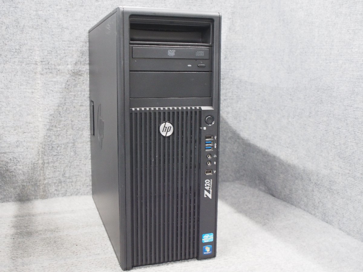 HP Z420 Workstation Xeon E5-1620 3.6GHz 12GB DVD-ROM nVIDIA QUADRO K620 ジャンク K36123_画像1