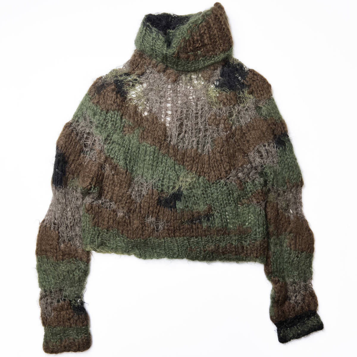 06AW モヘア 迷彩 ニットセーター カモフラージュ JUNYA WATANABE コムデギャルソン ジュンヤ 2006AW Mohair Camouflage Knit Sweater Punk_画像、説明文の転載・加工、編集利用禁止。