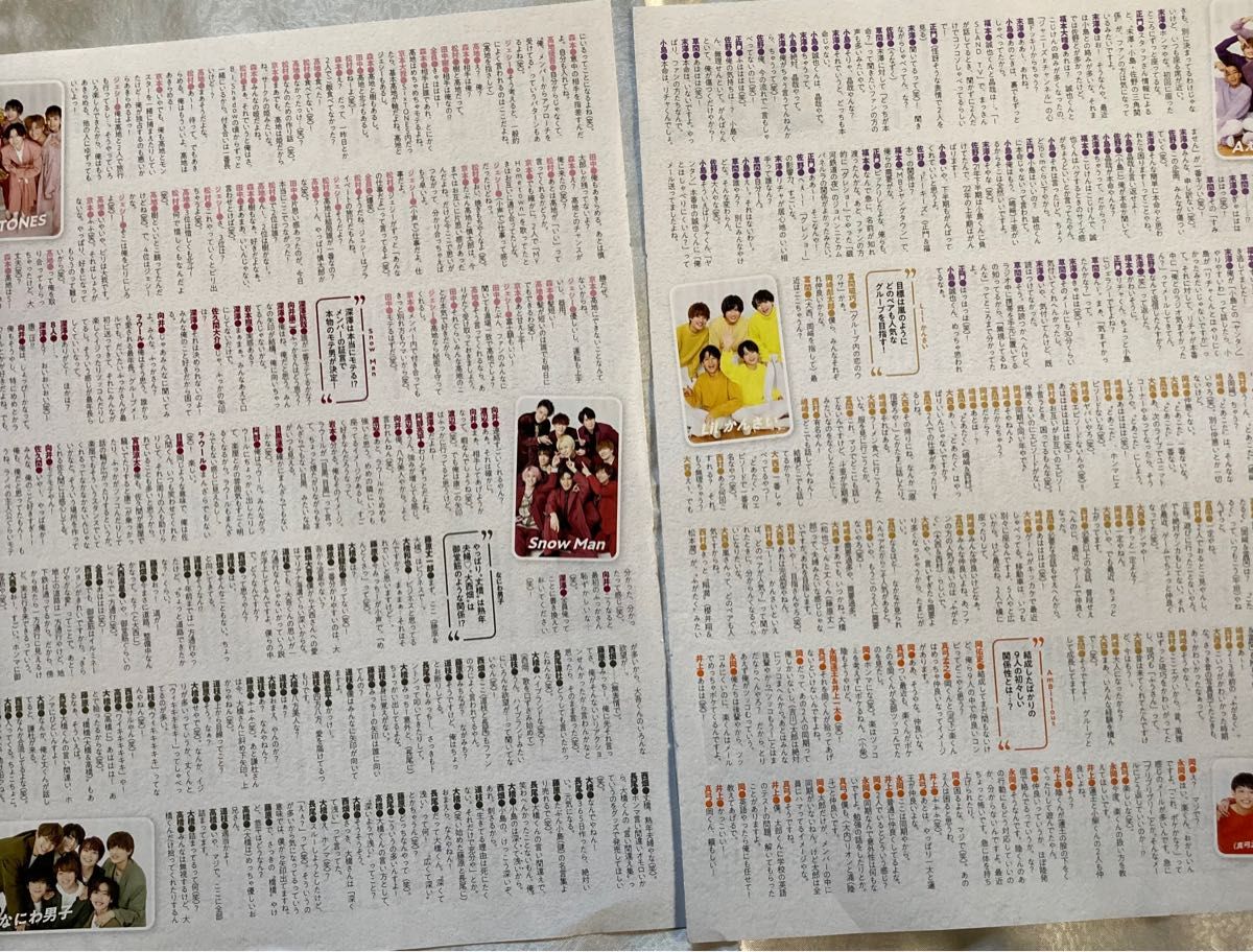 ジャニーズ　雑誌切り抜き