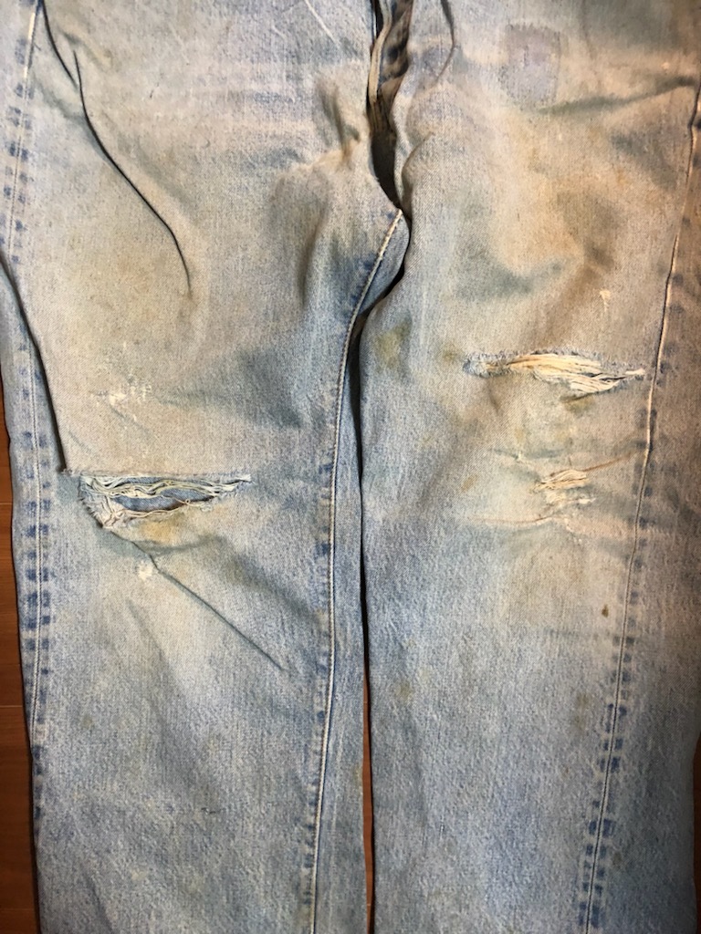 70's Levi’s リーバイス 501 66 後期 ボタン裏 6 赤耳 ビッグサイズ ヴィンテージ デニム パンツ ジーンズ アメカジ 古着 ボロ ダメージ_画像7