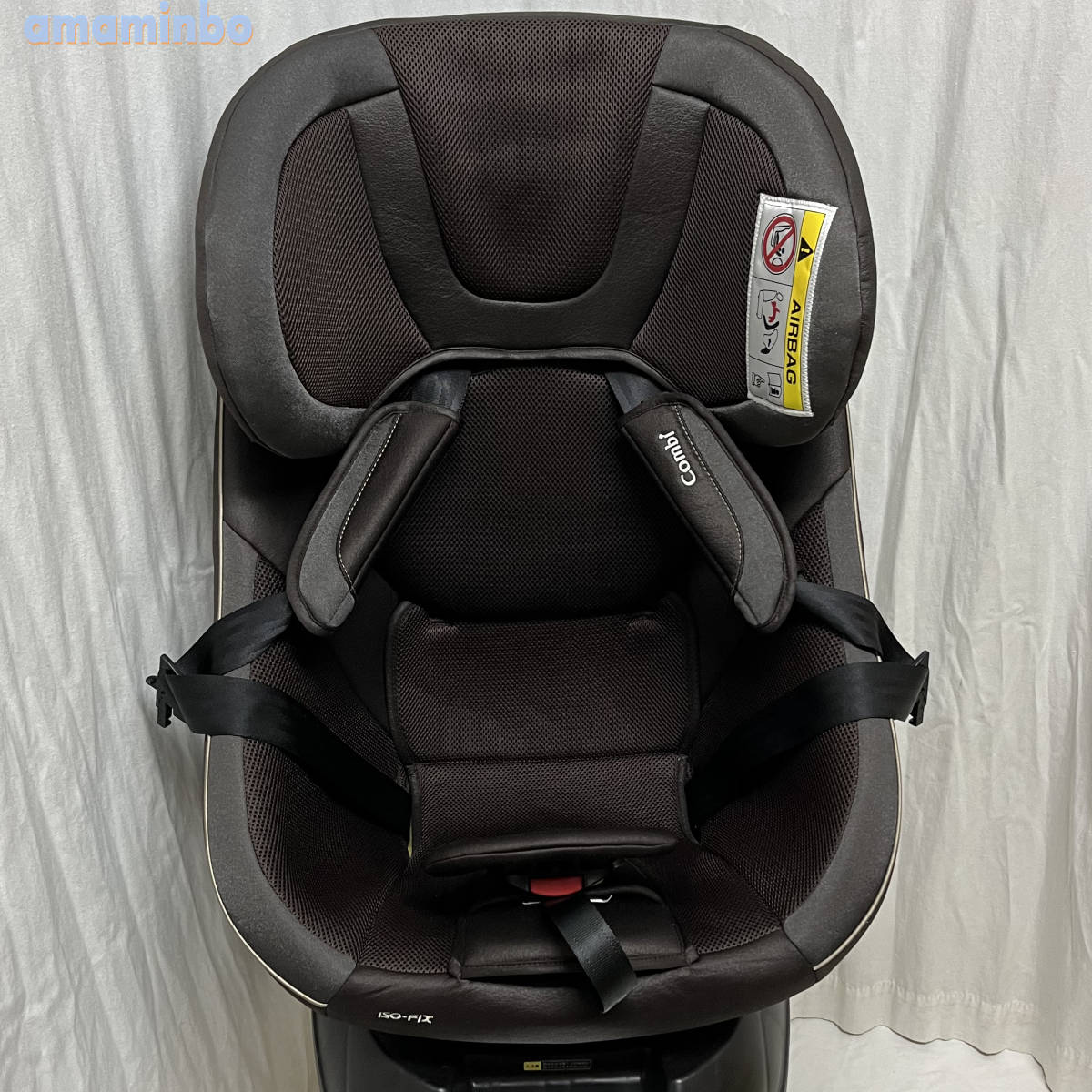 送料無料☆超美品☆ コンビ クルムーヴ スマート ISOFIX エッグショック JG-650 combi チャイルドシート ブラウン_画像9