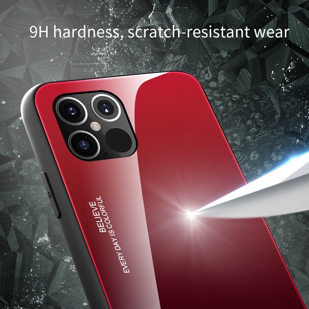 おまけ付き ガーネット iphone15 ケース グラデーション 耐衝撃 カバー ガラス アイフォン 15 スマホ Garnet Red 赤_画像9