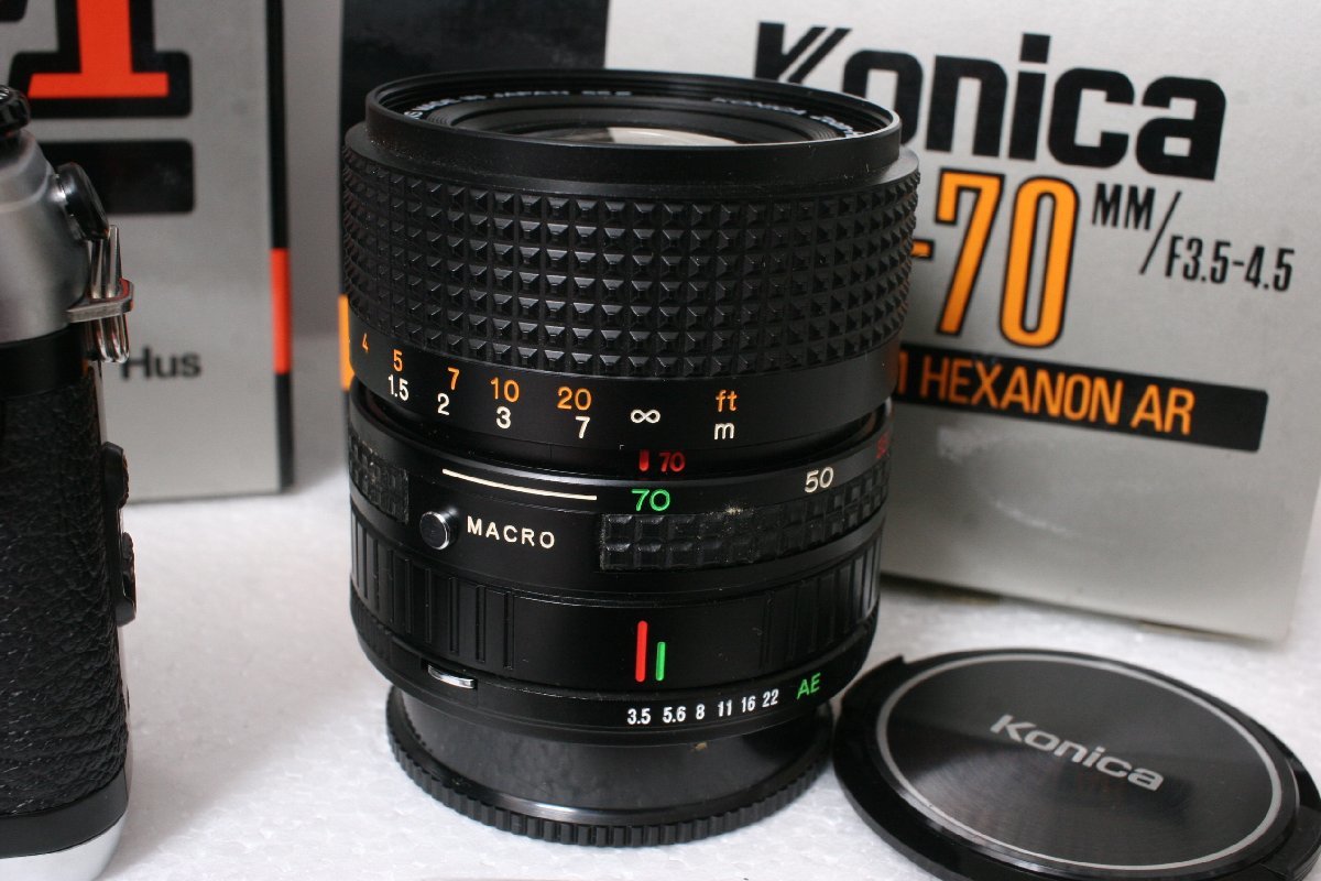 ★1円～新同品★Konica・コニカ FT-1モーター ヘキサノンAR35-70mmF3.5-4.5付！_画像7