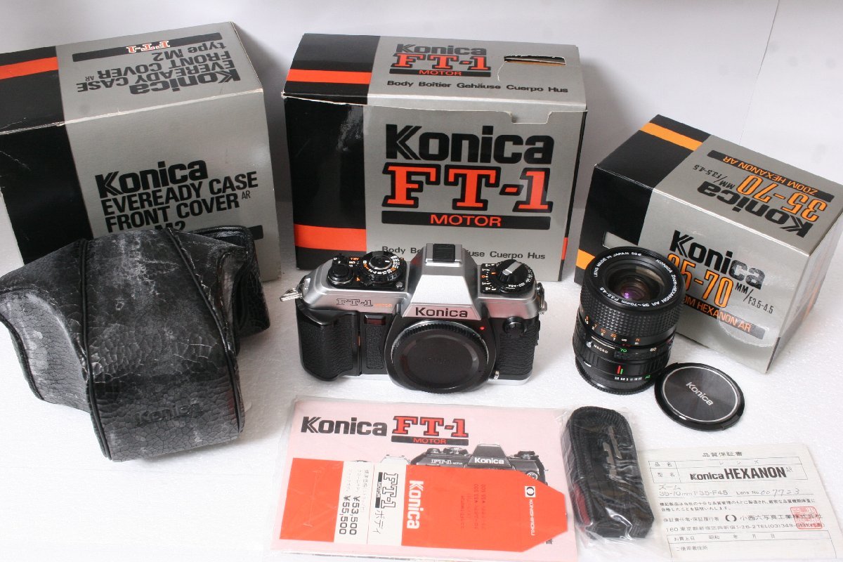 ★1円～新同品★Konica・コニカ FT-1モーター ヘキサノンAR35-70mmF3.5-4.5付！_画像1