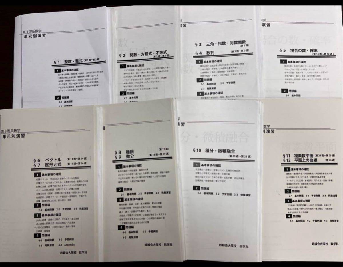 鉄緑会 高3入試直前講習会 数学 プリント - 参考書 鉄緑会 高3入試直前講習会 数学 プリント - 参考書