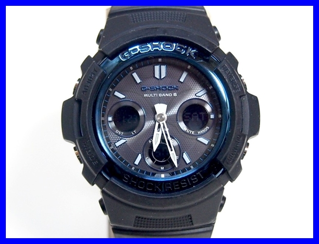 ★CASIO G-SHOCK カシオ Gショック 電波タフソーラー AWG-M100A-1AJF 動作OK！★_画像2