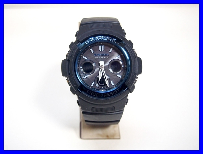 ★CASIO G-SHOCK カシオ Gショック 電波タフソーラー AWG-M100A-1AJF 動作OK！★_画像1