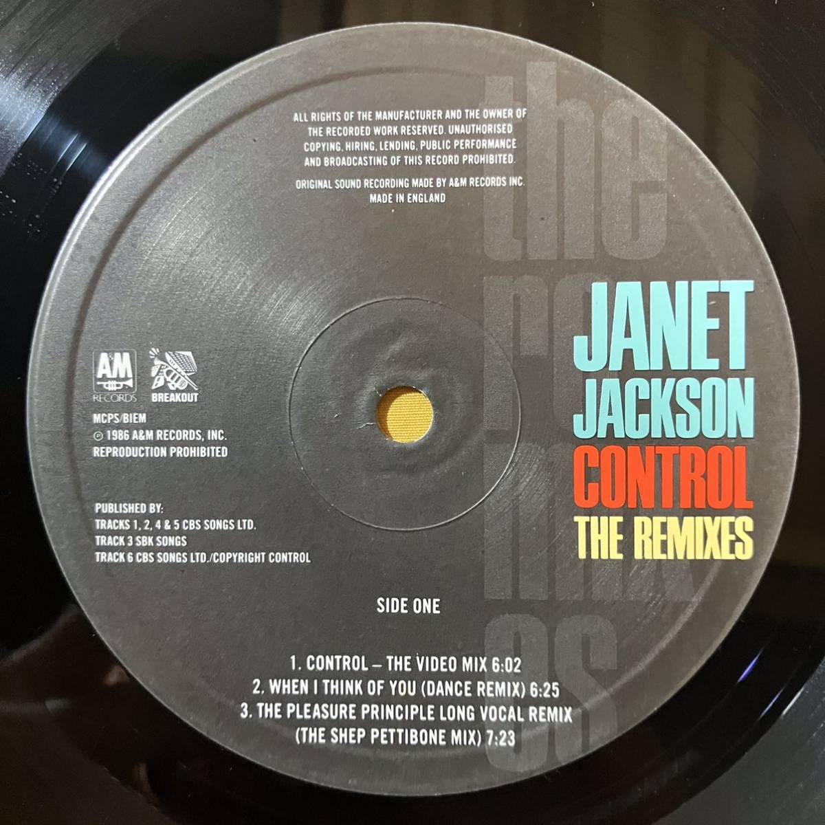 SALE 11H UK盤 ジャネット・ジャクソン Janet Jackson / Control The Remixes MIXLP1 LP レコード アナログ盤の画像2