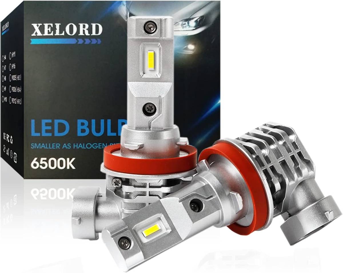 XELORD H11 LED ヘッドライト 一体型 ファンレス H8 H9 H16 H11兼用 LED バルブ CREEチップ搭載_画像1