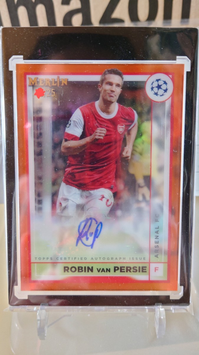 1円スタート ファン・ペルシ 2023 Topps Robin van persie 直筆サイン アーセナル ロビン・ファン・ペルシ Arsenal auto 25シリ_画像1