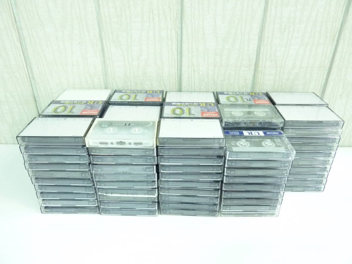 S 使用済みカセットテープ　１３９本おまとめセット maxell UR/UL　10分/46分/60分/90分/120分 昭和レトロ カセットテープ 中古 現状品_画像1
