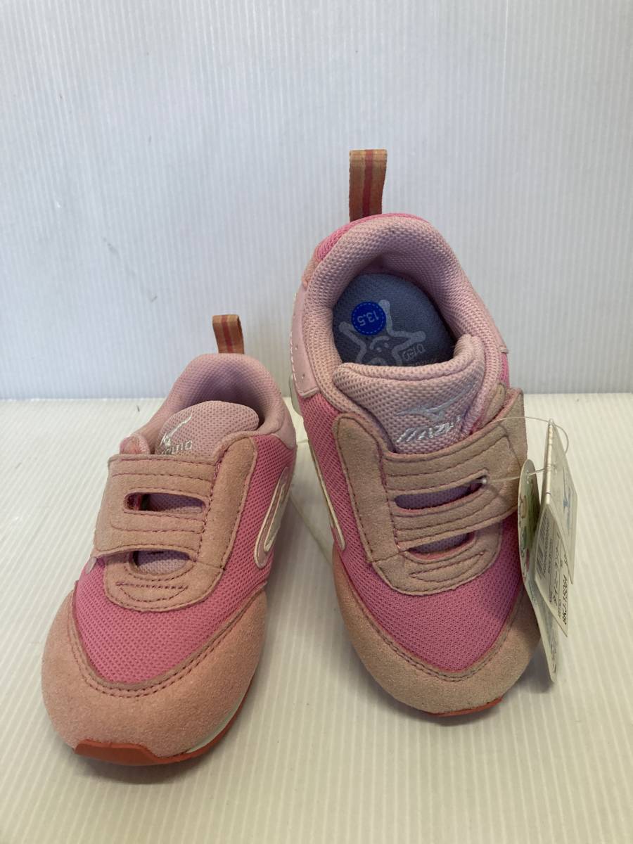 *. bargain! Mizuno baby shoes Thai knee Runner Ⅱ 8KJ-15064 13.5. pink progress insole . pair . support fluorescent lamp because of sunburn . color fading 