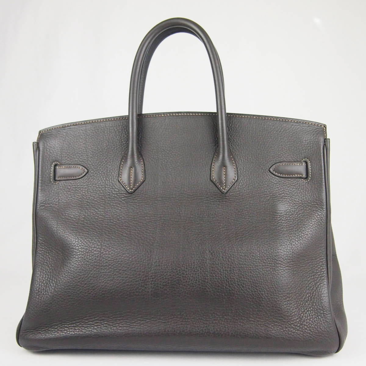 【B391】美品　HERMES エルメス　2001年　バーキン35　グレー系　トゴ　レザー　SV金具　ハンドバック　刻印□E_画像4