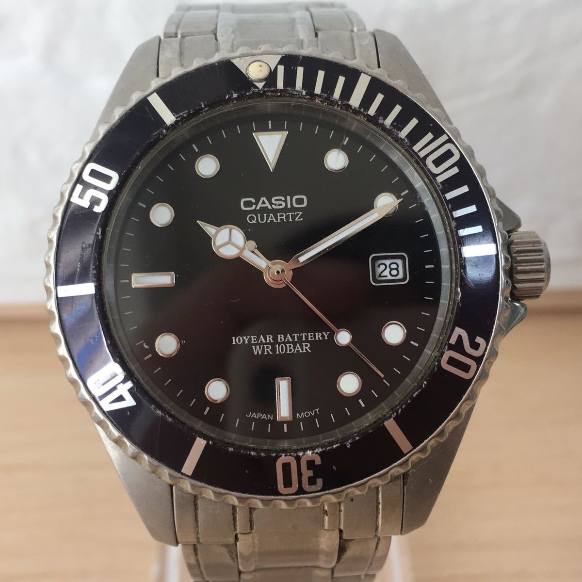 カシオ CASIO ダイバーウォッチ MTD-1043 クォーツ メンズ腕時計 デイト_画像4