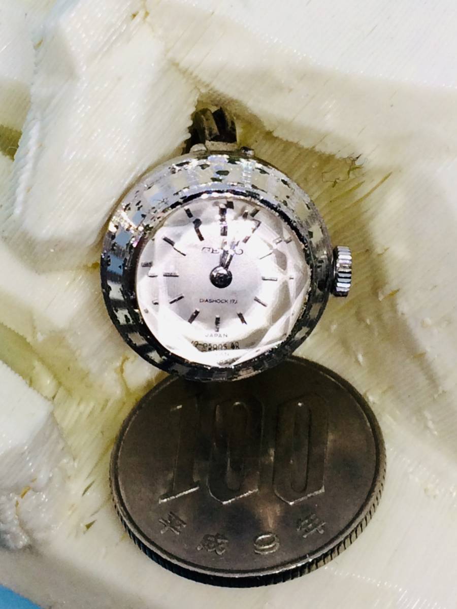 (A05) коллекция Ⅴ(*\'v\') редкость * работа * Seiko механический завод кольцо часы ( чистка settled ) серебряный наручные часы USED( стоимость доставки единый по всей стране 185 иен )
