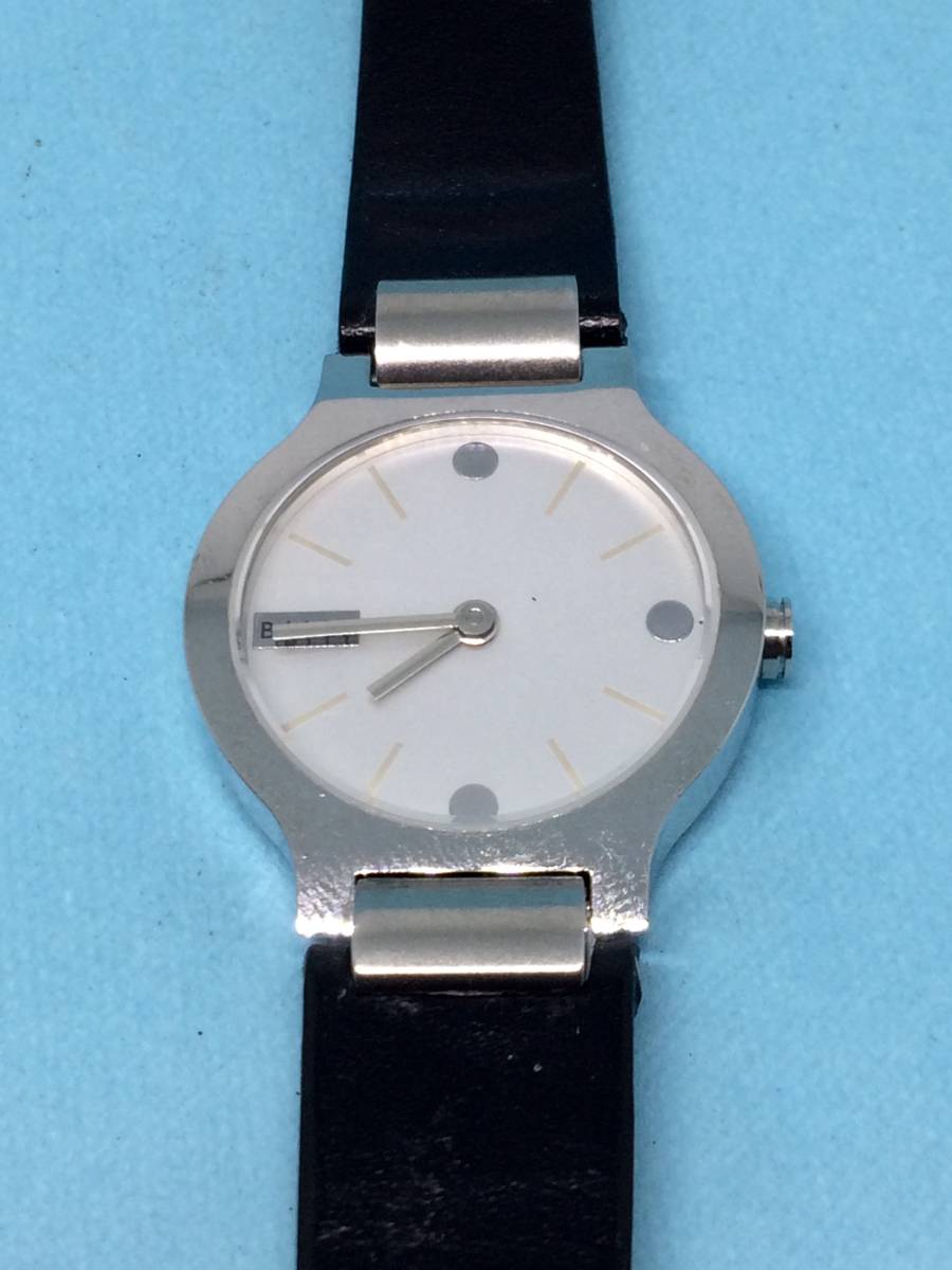 (A12) Switzerland (*\'v\')SWISS* Bally *BALLY( battery replaced ) silver * Lady's wristwatch USED( postage nationwide equal 185 jpy ) wonderful high class clock..
