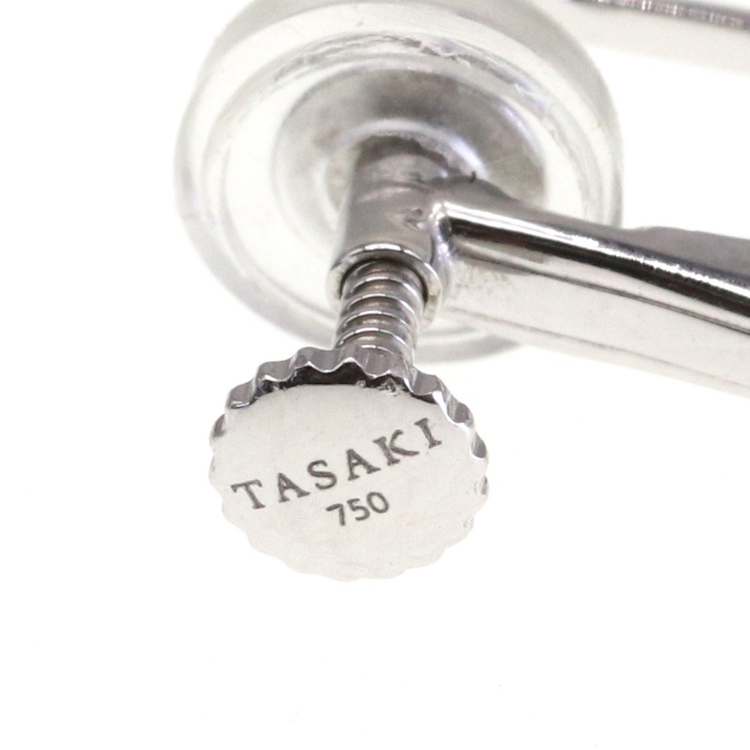 田崎真珠 イヤリング K18WG パール 片耳 真珠 6.8ｍｍ TASAKI タサキ ホワイトゴールド 750 クリップタイプ_画像4