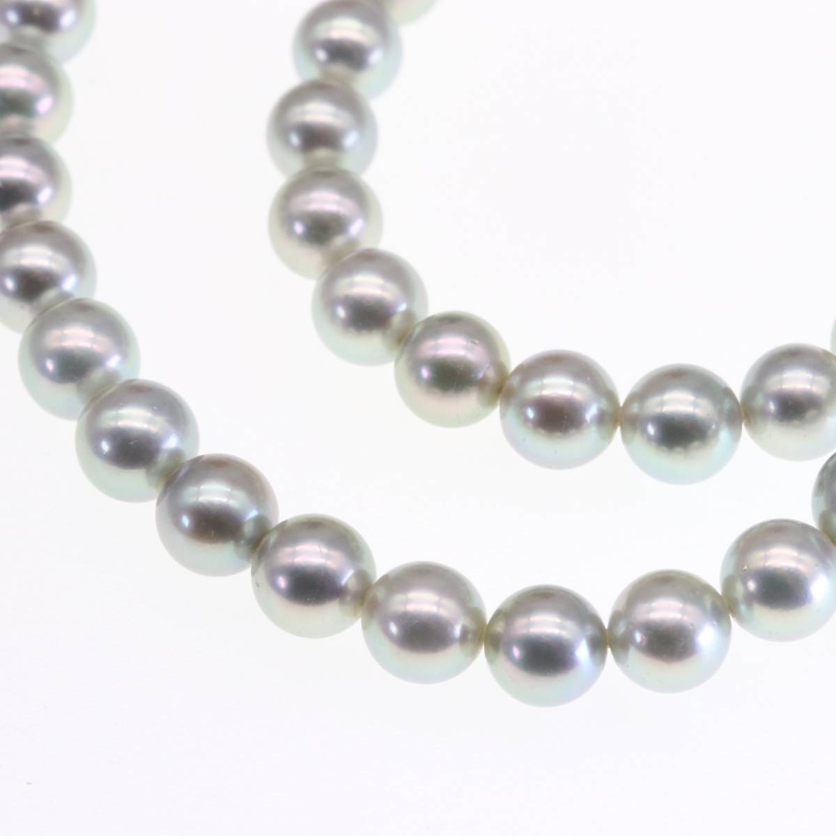  Tasaki Shinju колье оттенок серебра gray pearl жемчуг 7.3~8mm TASAKItasaki