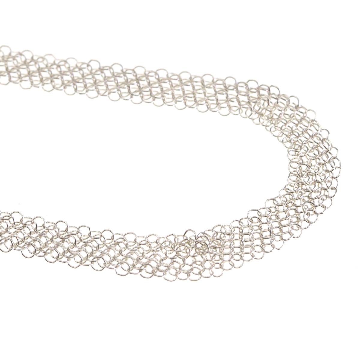  rare Tiffany mesh long necklace silver 925 Tiffany&Co.