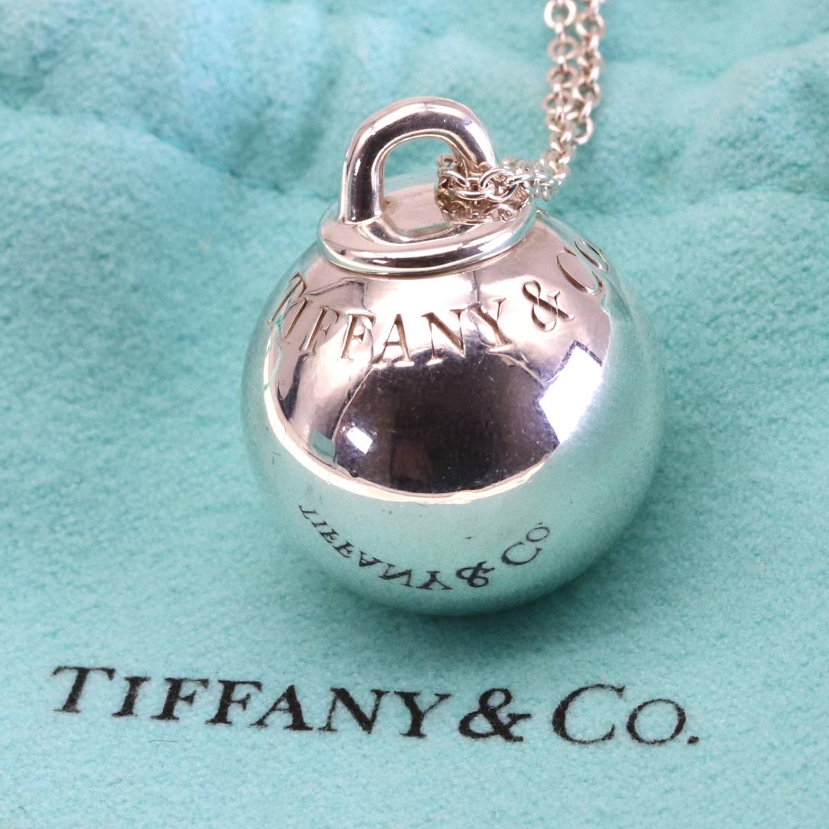 希少 良品 ティファニー ハードウェア ボール ペンダント ネックレス シルバー925 19ｍｍ Tiffany&Co._画像7