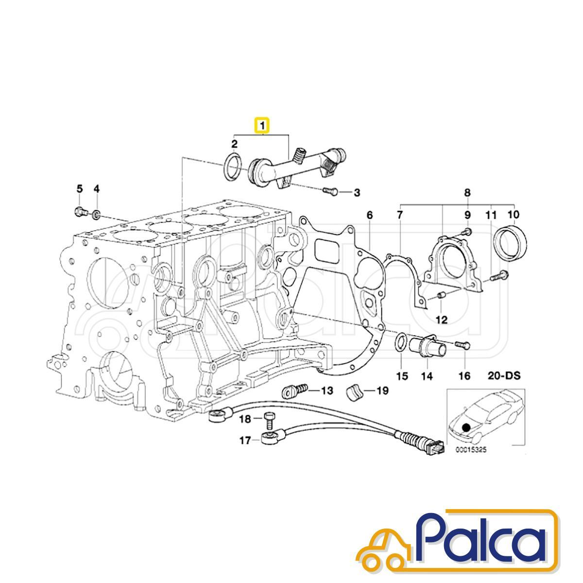 BMW クーリングホースフランジ/接続ピース 3シリーズ E46/316i 318i 316Ci 318Ci | Z3 E36/1.9 | FEBI製 11531709232に適合_画像3