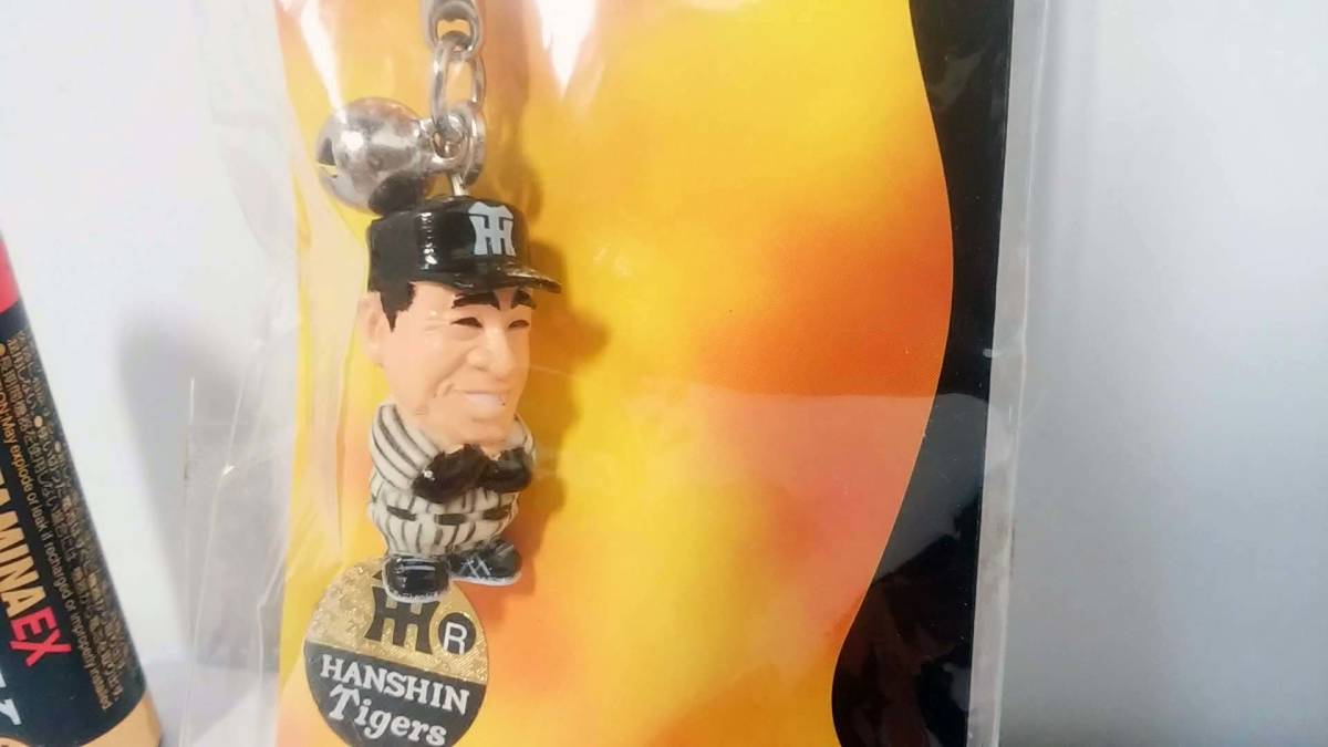 HANSHIN Tigers Manager Senichi Hoshino FIGURE STRAP / Hanshin Tiger z звезда . постановка tinkru* ремешок новый товар * нераспечатанный товар 