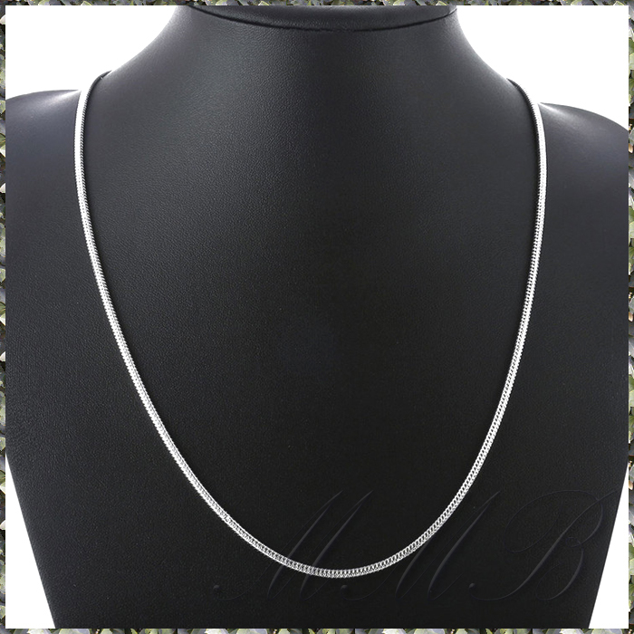 [NECKLACE] 925 Sterling Silver Plated Snake Chain シルバー スネーク チェーン ネックレス φ2.8x550mm (24g) 【送料無料】_画像4
