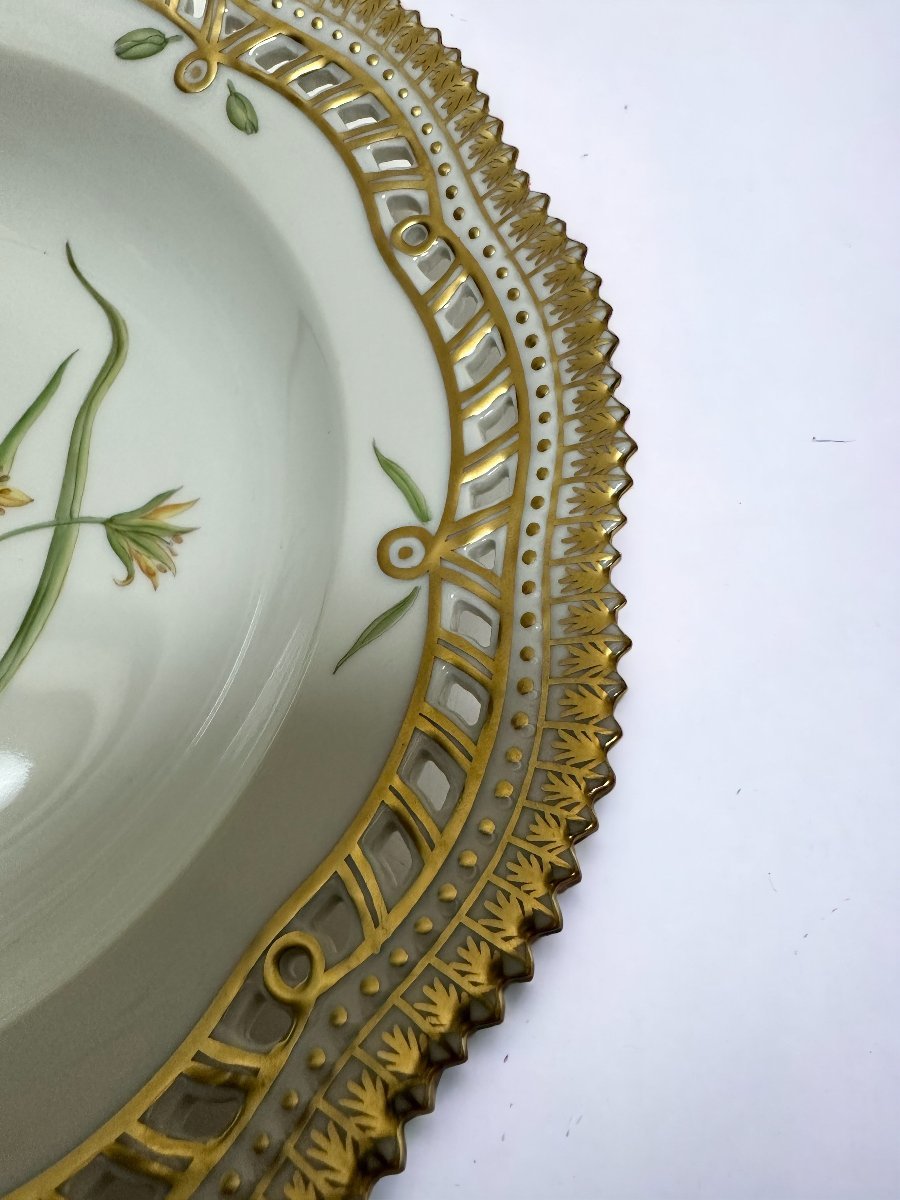 B45 ロイヤルコペンハーゲン　フローラダニカ　スープ皿　最高級　金彩　植物_画像9