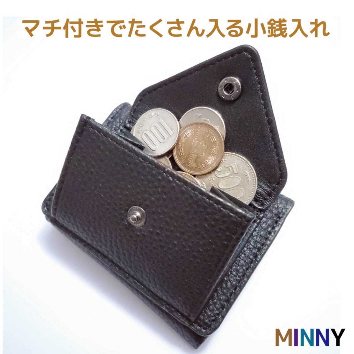 レディース メンズ コンパクト ミニ 財布 名刺サイズ 軽量 MINNY 多機能 ブラック 男女兼用 新品 送料無料_画像4