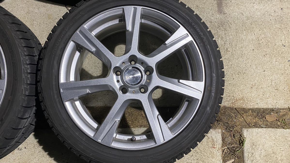 スタッドレスタイヤ YOKOHAMA ice GUARD iG50 ヨコハマ アイスガード 225/45R18 2014年製　ホイール ダンロップ WB 7j +38 114.3 4本セット_画像5