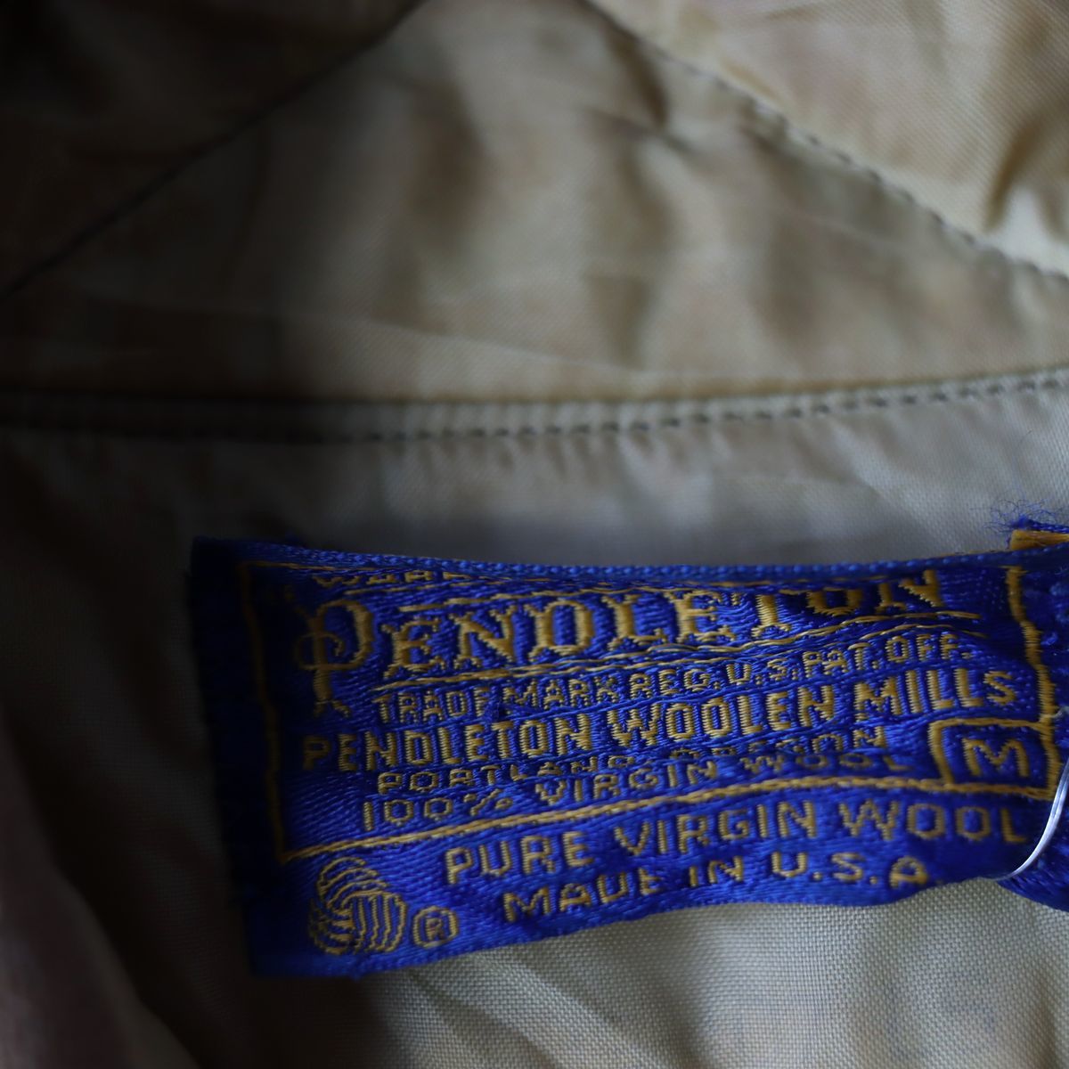 70s USA製 PENDLETON ペンドルトン ウール チェック シャツ M ブラウン / 古着 ネルシャツ / 古着 ヴィンテージ _画像7