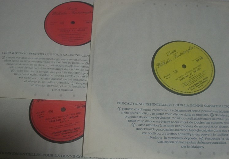 フルトヴェングラー『トリスタンとイゾルデ』ベルリン1947” 仏WF協会盤パテマルコーニ3枚組_画像3