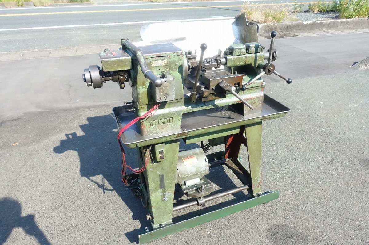 静岡県発 高松機械 小型旋盤 T700 面取り旋盤 コレット旋盤 静岡県発 高松機械 小型旋盤 T700 面取り旋盤 コレット旋盤
