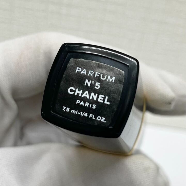 ★CHANEL シャネル★ N°5 PARIS PARFUM VAPORISATEUR 7.5ml(残量6割程度) & オードゥトワレット試供品 セット ヴィンテージ YAKT1109-2_画像5