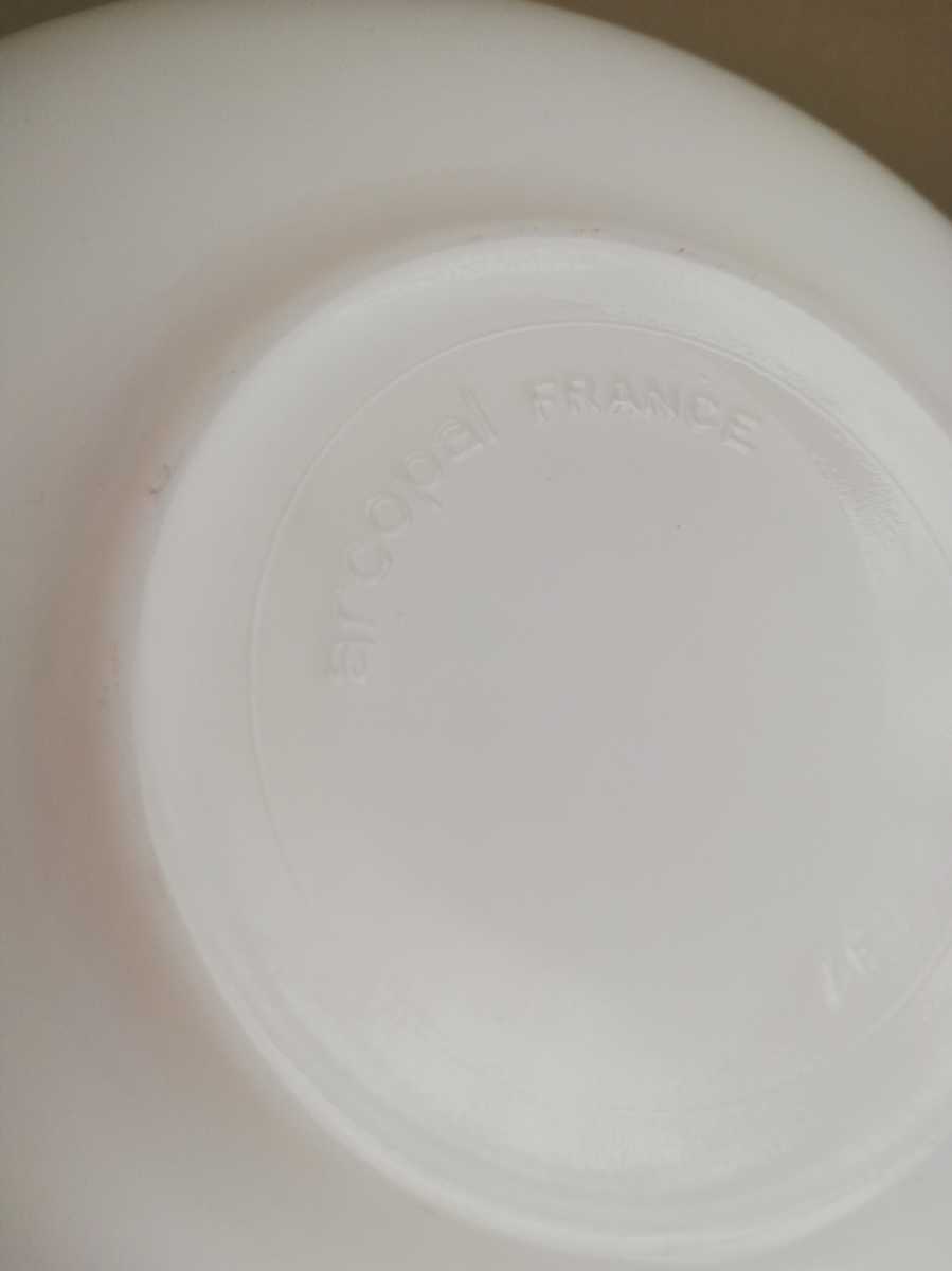 未使用 ヴィンテージ フランス arcopal カップ&ソーサー 2客 アルコパル マグカップ ミルクガラス 花柄 ペア コーヒーカップ 昭和レトロ