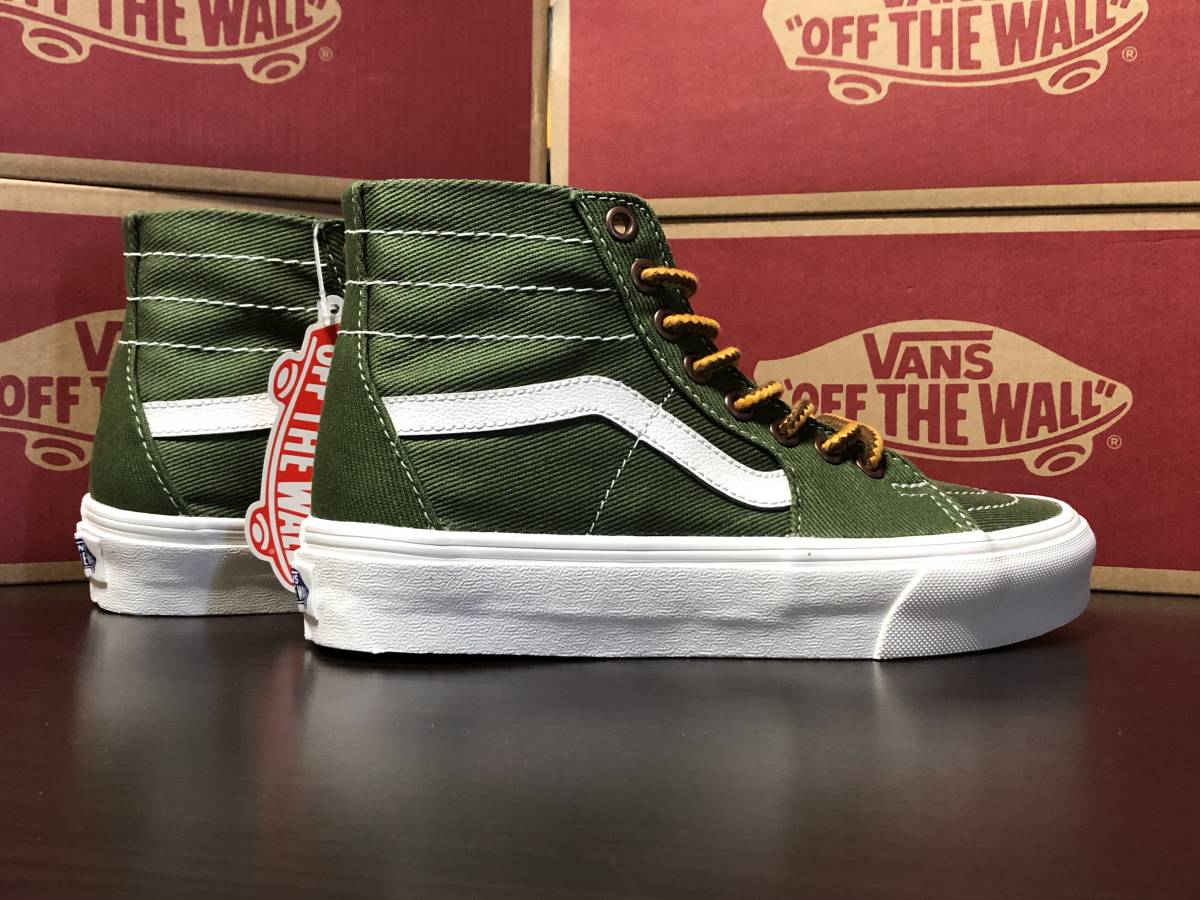 22.5cm VANS ヴァンズ SK8-HI TAPERED スケートハイテーパード Ca Throwback Chive_画像3