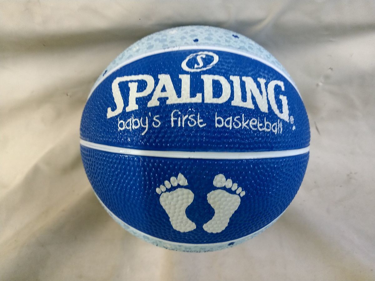 FG788【中古】Spalding Baby First Basketball Ball バスケットボール 689344394268　SIZ 1号　 幼児用　正規品　スポルディング_画像2