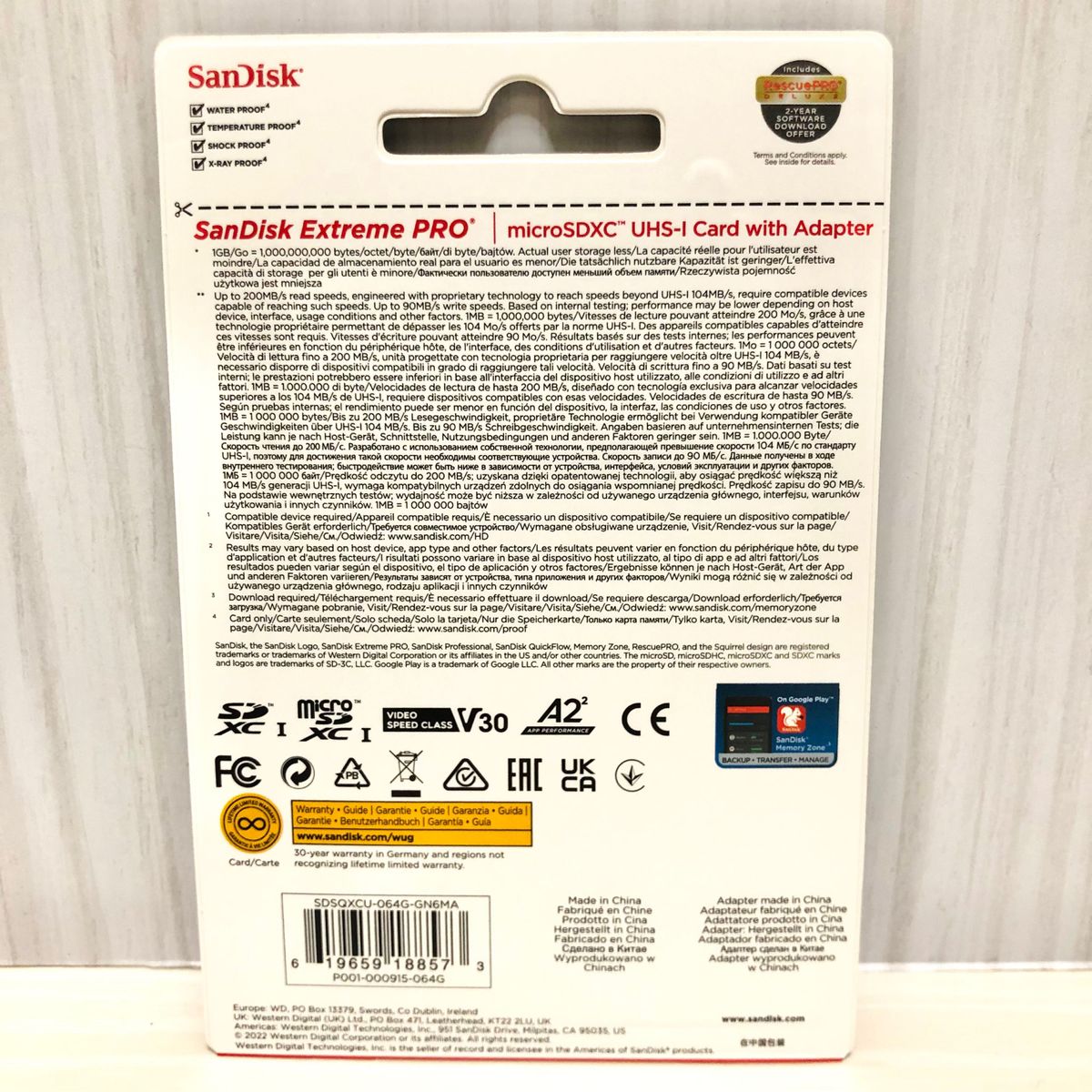 【新品・未開封】 SanDisk microSDカード Extreme Pro 64G SDXCカード サンディスク 4K 
