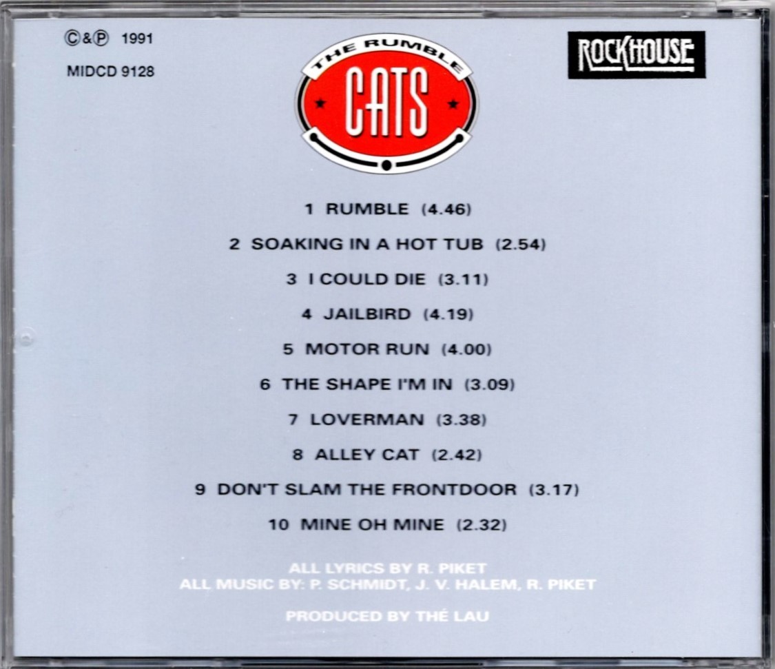 貴重盤 / THE RUMBLE CATS - SOAKINH IN AHOT TUB (1991 NL Rockhouse CD) / Roy P-Cat / Dutch neo-rockabilly Classics / ネオロカビリー_画像2