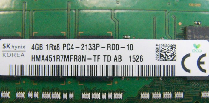 va13 288pin DDR4 PC4-2133P-RD0 4GB Registered hynix_画像2