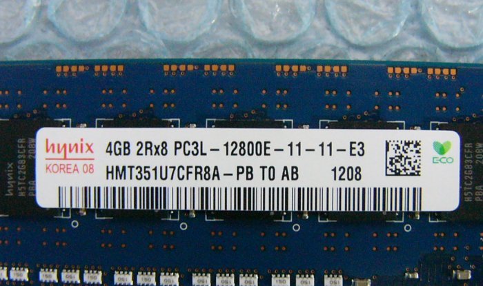 vd7 240pin DDR3 1600 PC3L-12800E 4GB ECC hynix 在庫3_画像2