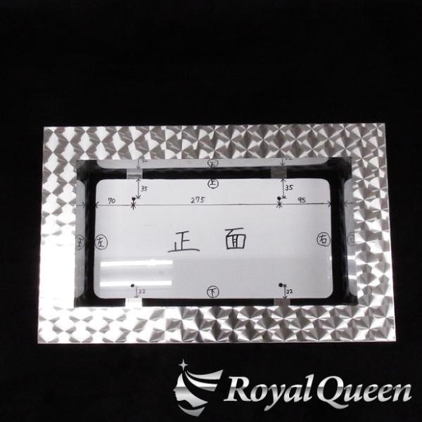  letter optical system OK! large car extra-large rectangle stainless steel number frame u Logo pattern 2[RQNC10]