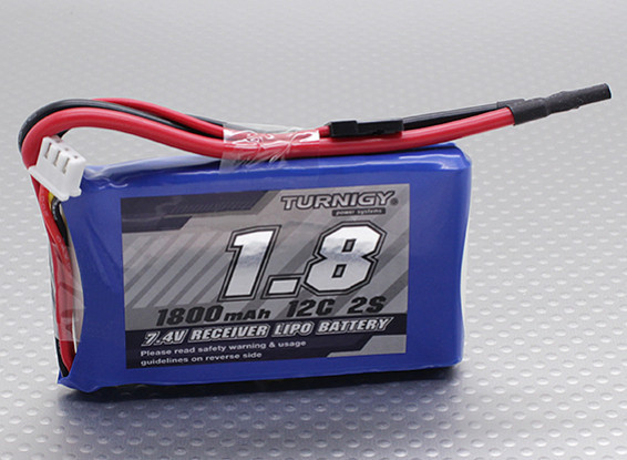 【受信機用電池】Turnigy 1800mAh 2セル 7.4V 12C 受信機用リポ_画像1