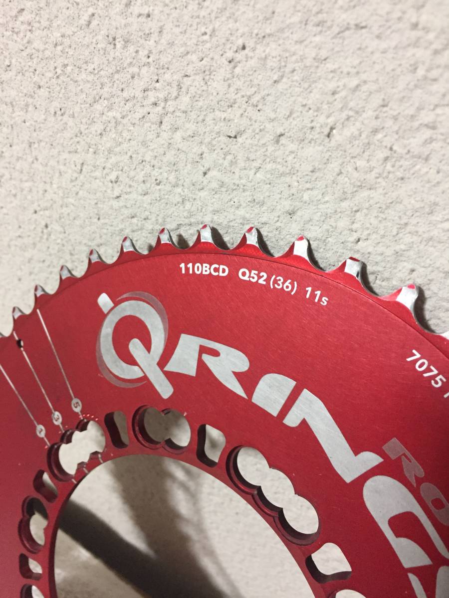 【送料350円】ROTOR Q-Rings 52/36T　BCD/PCD110 赤 ローター Qリングス 楕円 チェーンリング 5アーム_画像2